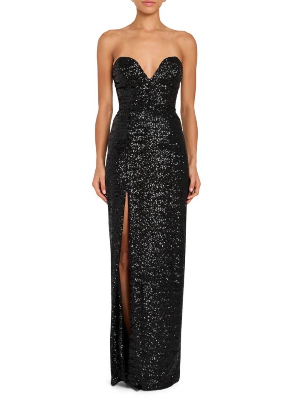 Amanda Uprichard Cherri Gown Black Sequin